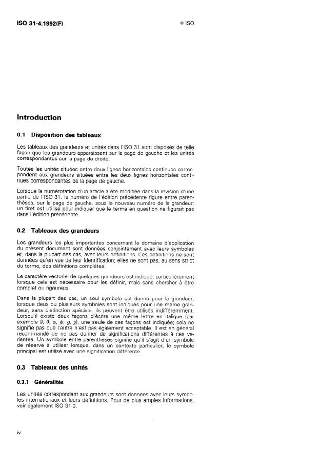 ISO 31-4:1992 ISO 31-4:1992 - Grandeurs et unités - Page 4 preview