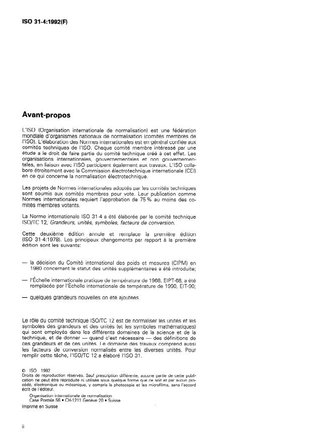 ISO 31-4:1992 ISO 31-4:1992 - Grandeurs et unités - Page 2 preview