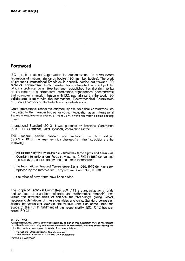 ISO 31-4:1992 ISO 31-4:1992 - Quantities and units - Page 2 preview