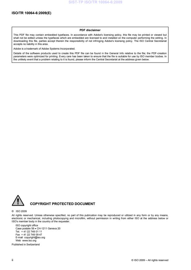 ISO/TR 10064-6:2009 TP ISO/TR 10064-6:2009 - Page 4 preview