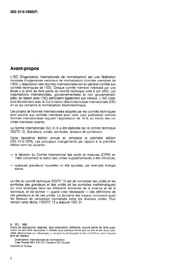 ISO 31-5:1992 ISO 31-5:1992 - Grandeurs et unités - Page 2 preview