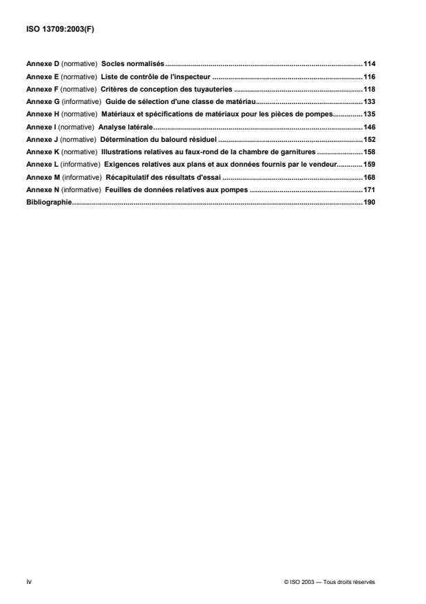ISO 13709:2003 ISO 13709:2003 - Pompes centrifuges pour les industries du pétrole, de la pétrochimie et du gaz naturel - Page 4 preview