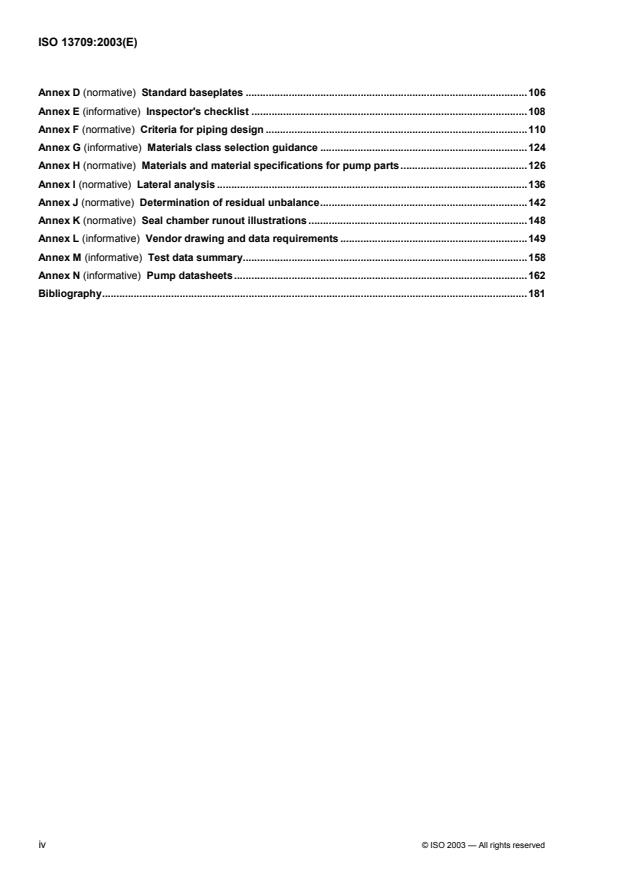 ISO 13709:2003 ISO 13709:2003 - Centrifugal pumps for petroleum, petrochemical and natural gas industries - Page 4 preview