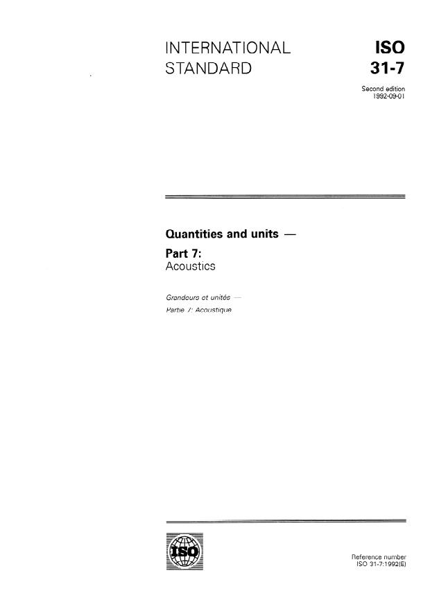 ISO 31-7:1992 - Quantities and units