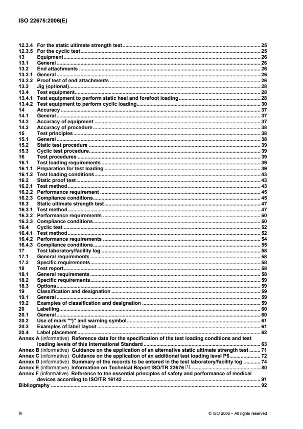 ISO 22675:2006 ISO 22675:2006 - Prosthetics -- Testing of ankle-foot devices and foot units -- Requirements and test methods - Page 4 preview