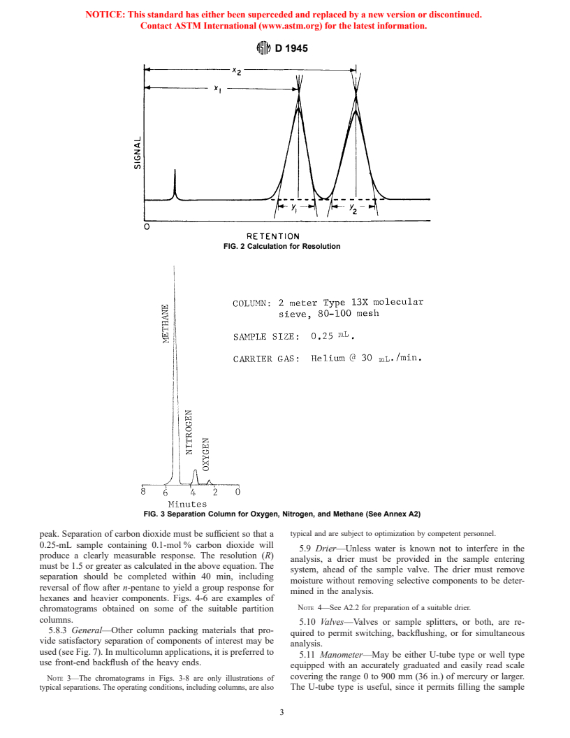 ASTM D1945-96(2001) - Standard Test Method for Analysis of Natural Gas by Gas Chromatography