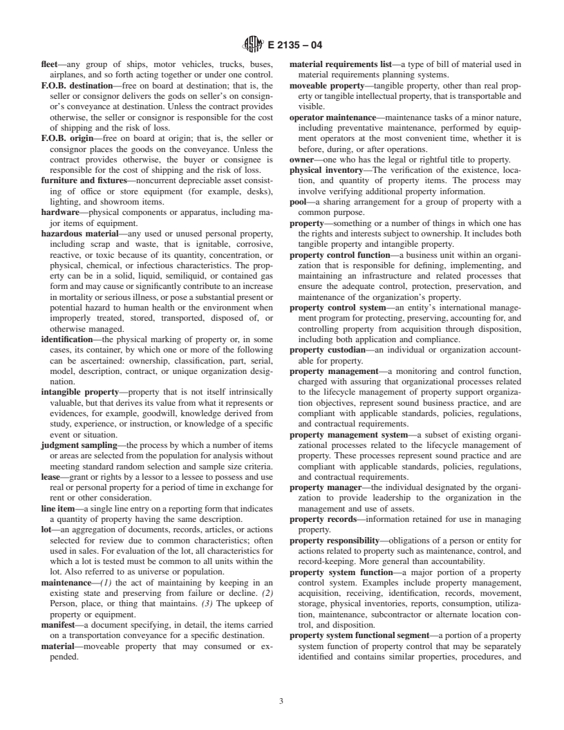 ASTM E2135-04 - Standard Terminology for Property and Asset Management