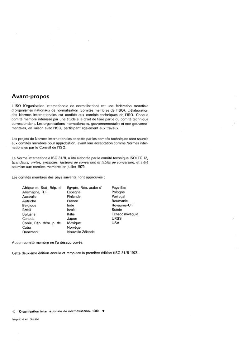 ISO 31-8:1980 ISO 31-8:1980 - Quantities and units of physical chemistry and molecular physics
Released:12/1/1980 - Page 2 preview