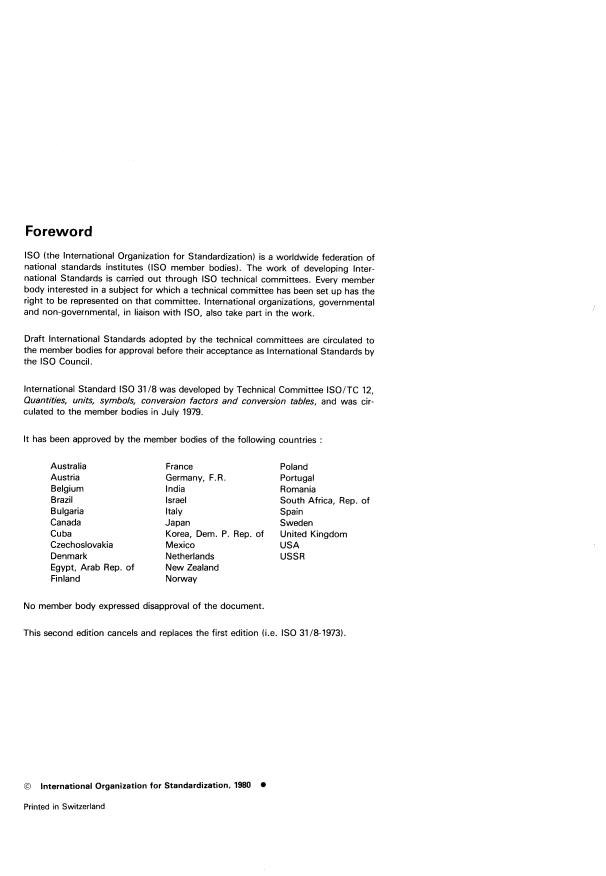 ISO 31-8:1980 ISO 31-8:1980 - Quantities and units of physical chemistry and molecular physics - Page 2 preview