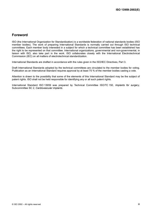 ISO 13959:2002 - Water for haemodialysis and related therapies