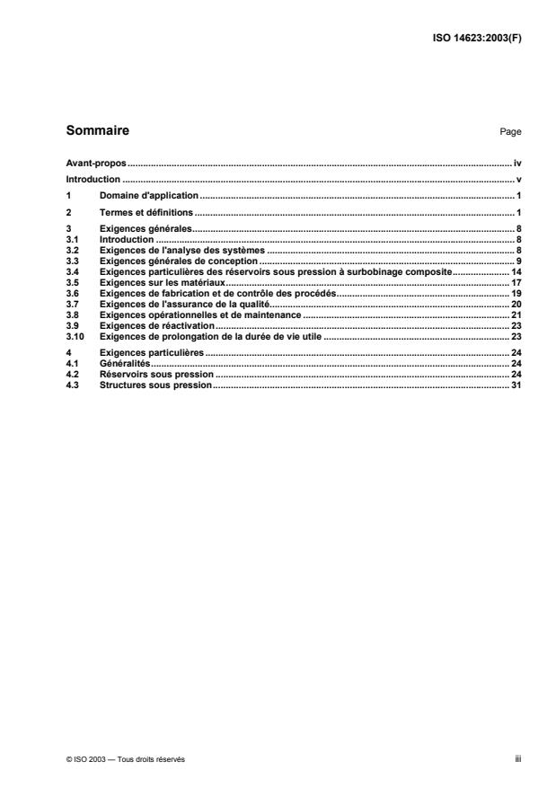 ISO 14623:2003 - Systemes spatiaux -- Réservoirs et structures sous pression -- Conception et fonctionnement