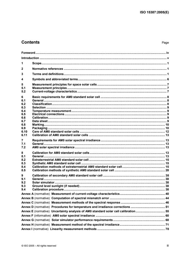 ISO 15387:2005 - Space systems -- Single-junction solar cells -- Measurements and calibration procedures