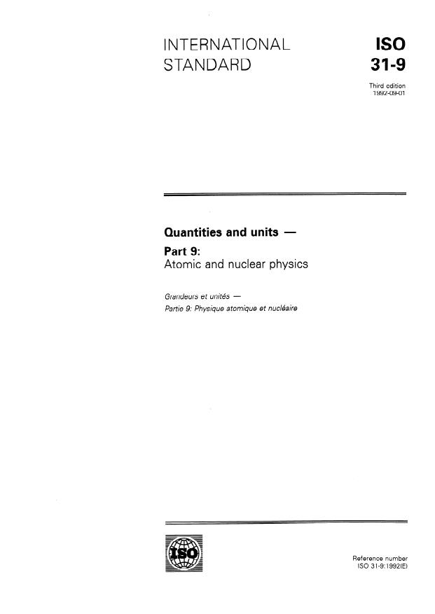 ISO 31-9:1992 - Quantities and units