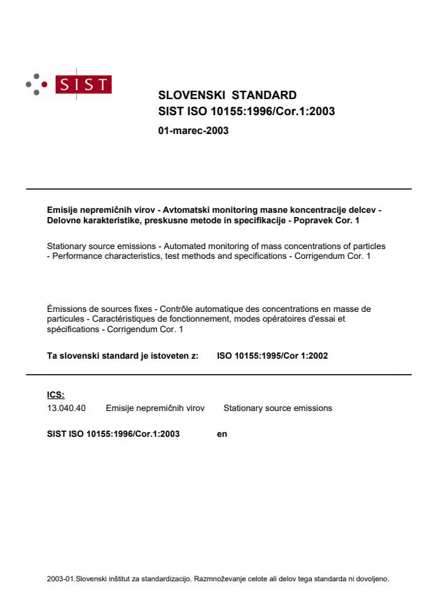 ISO 10155:1996/Cor.1:2003