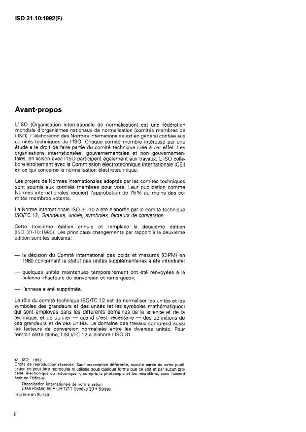 ISO 31-10:1992 ISO 31-10:1992 - Grandeurs et unités - Page 2 preview