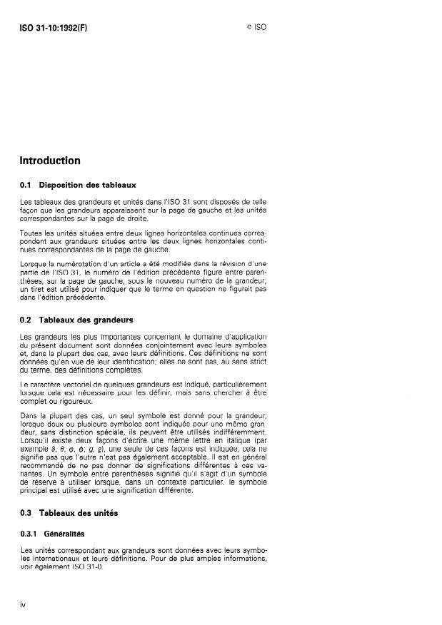 ISO 31-10:1992 ISO 31-10:1992 - Grandeurs et unités - Page 4 preview