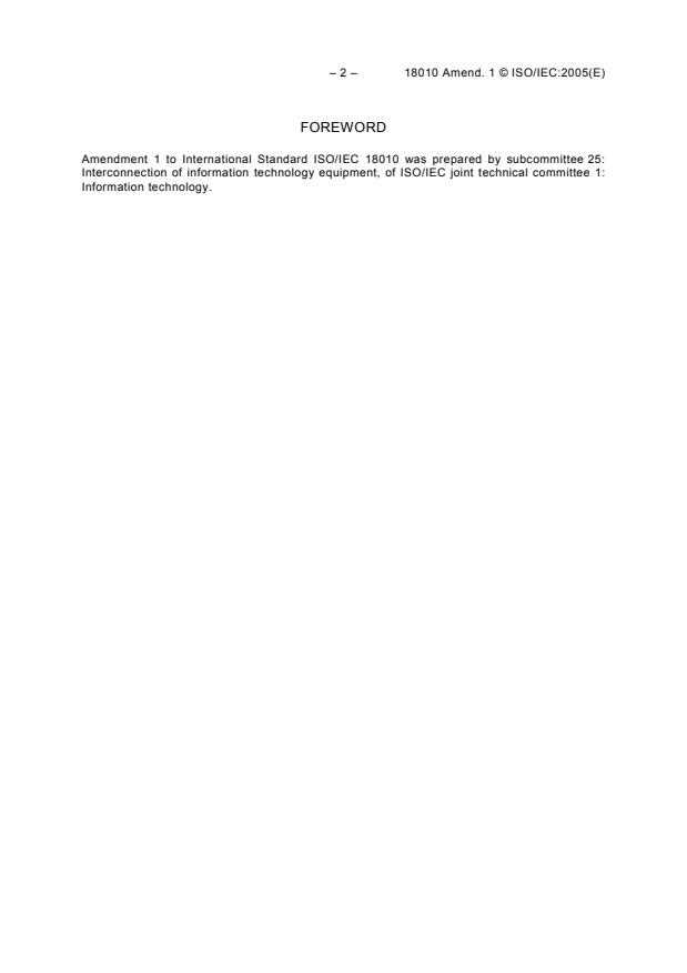 ISO/IEC 18010:2002/Amd 1:2005 ISO/IEC 18010:2002/Amd 1:2005 - Multi-tenant Pathways and Spaces - Page 2 preview