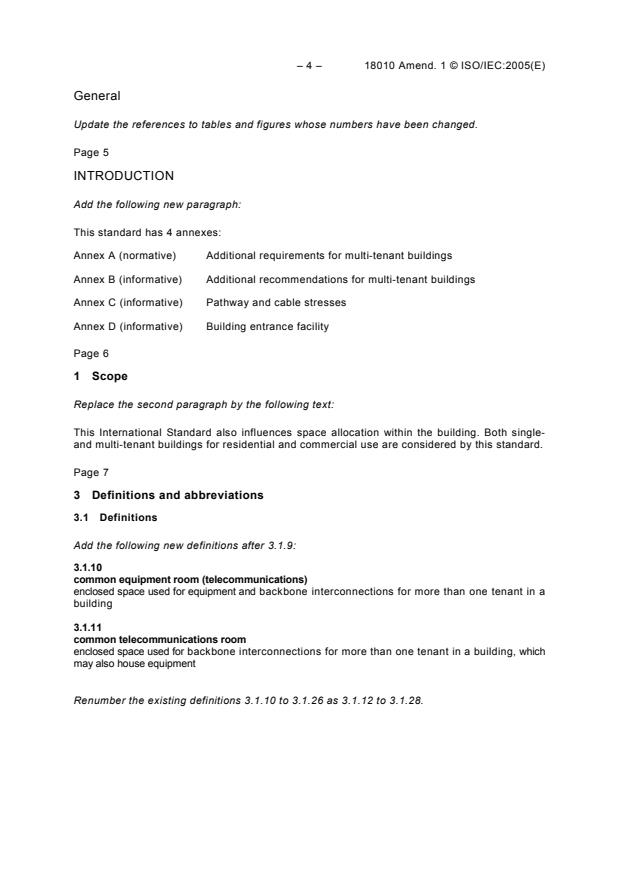 ISO/IEC 18010:2002/Amd 1:2005 ISO/IEC 18010:2002/Amd 1:2005 - Multi-tenant Pathways and Spaces - Page 4 preview
