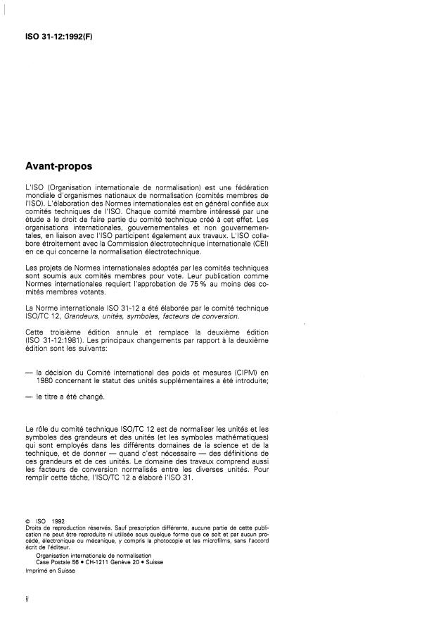 ISO 31-12:1992 ISO 31-12:1992 - Grandeurs et unités - Page 2 preview