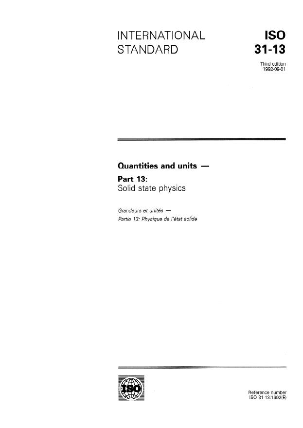 ISO 31-13:1992 - Quantities and units