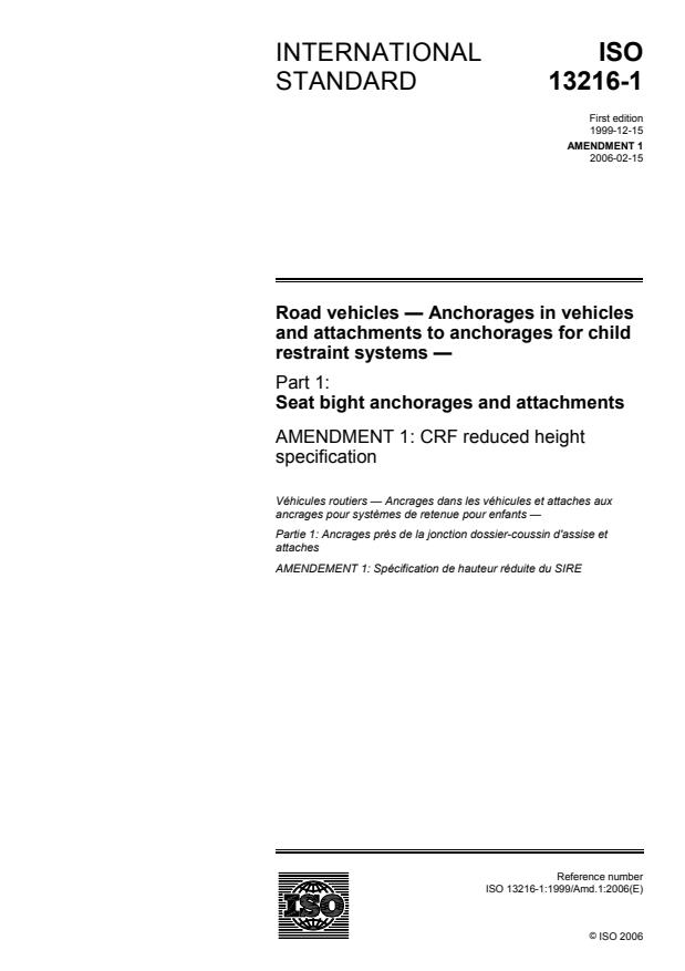 ISO 13216-1:1999/Amd 1:2006 - CRF reduced height specification