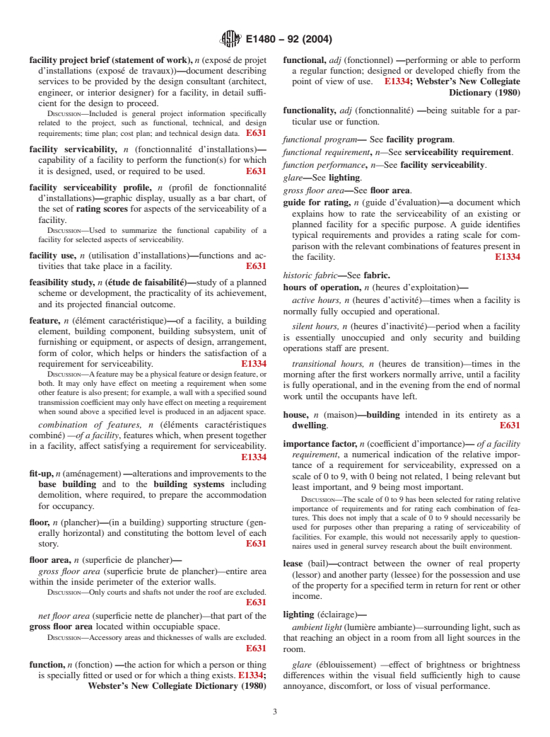 ASTM E1480-92(2004) - Standard Terminology of Facility Management (Building-Related)