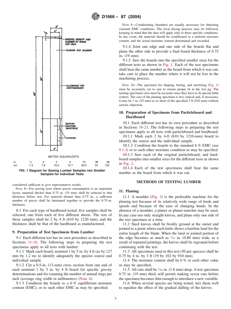 ASTM D1666-87(2004) - Standard Test Methods for Conducting Machining Tests of Wood and Wood-Base Materials