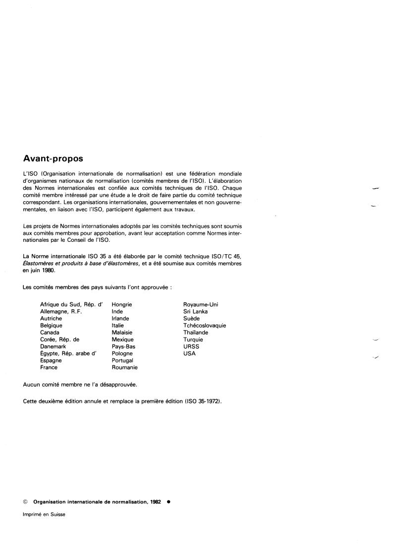 ISO 35:1982 ISO 35:1982 - Rubber latex, natural — Determination of mechanical stability
Released:4/1/1982 - Page 2 preview