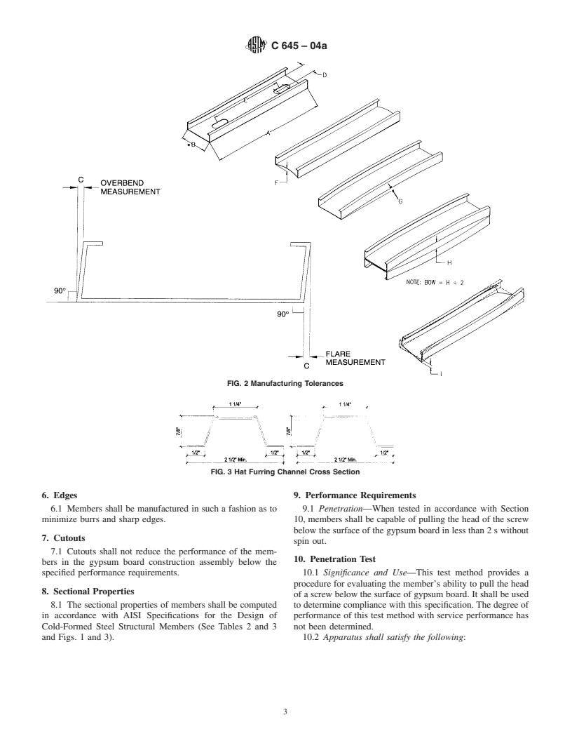 ASTM C645-04a - Standard Specification for Nonstructural Steel Framing Members