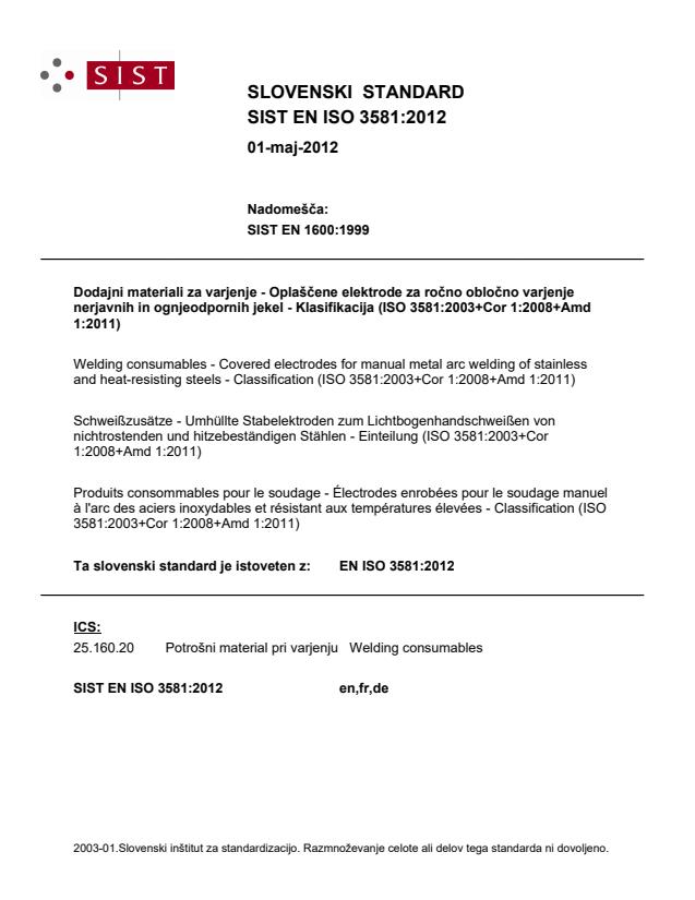 EN ISO 3581:2012