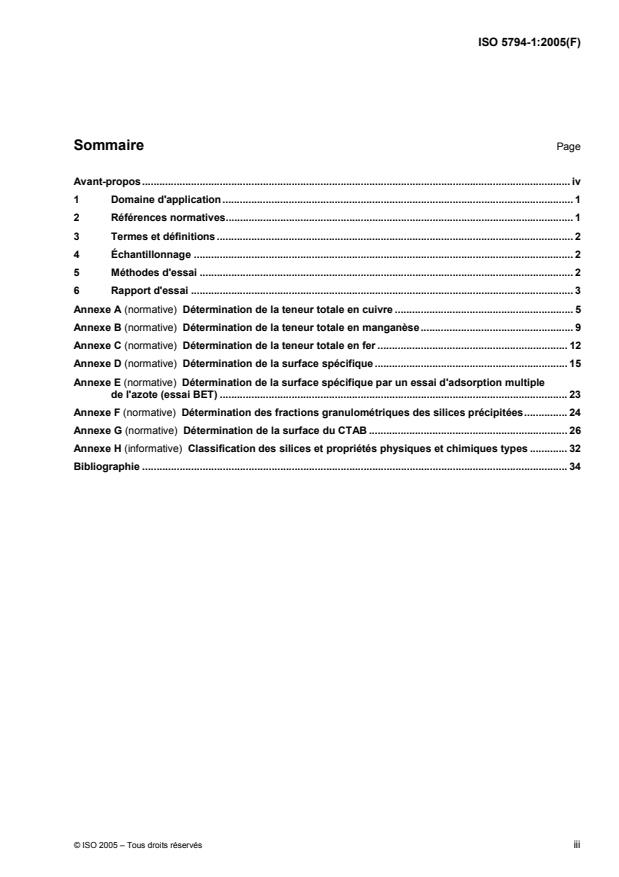 ISO 5794-1:2005 - Ingrédients de mélange du caoutchouc -- Silices hydratées précipitées