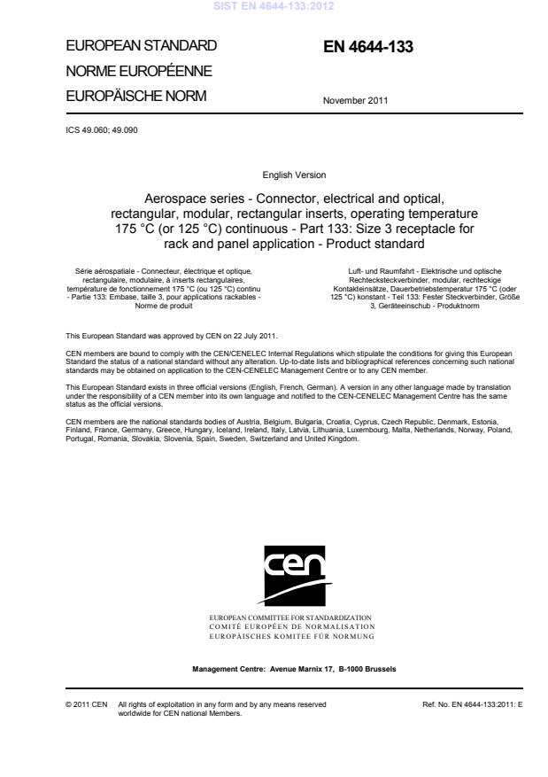EN 4644-133:2011 EN 4644-133:2012 - Page 3 preview