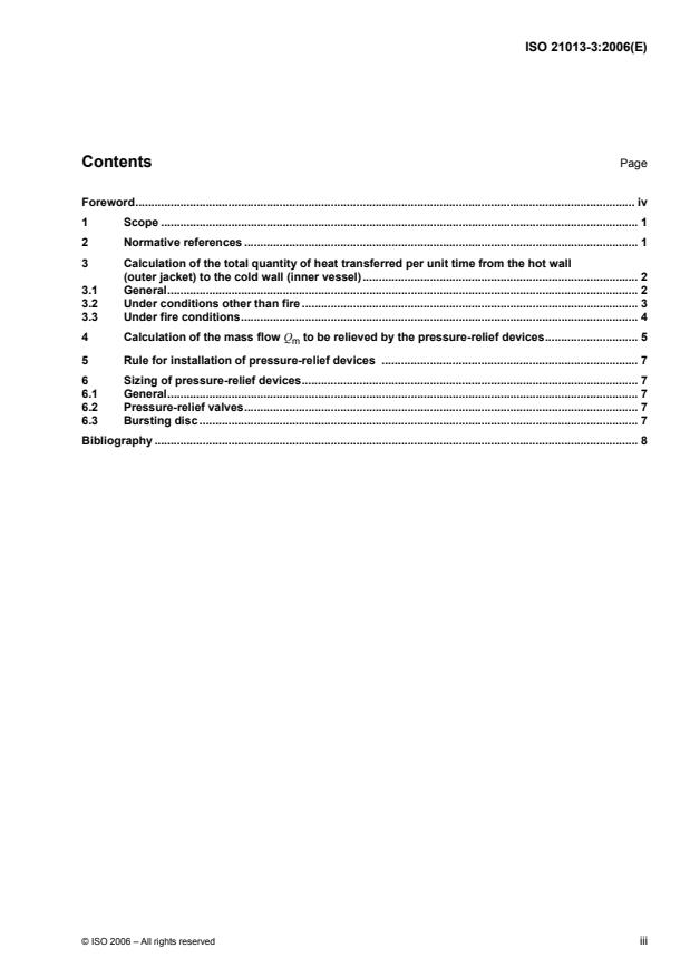 ISO 21013-3:2006 - Cryogenic vessels -- Pressure-relief accessories for cryogenic service