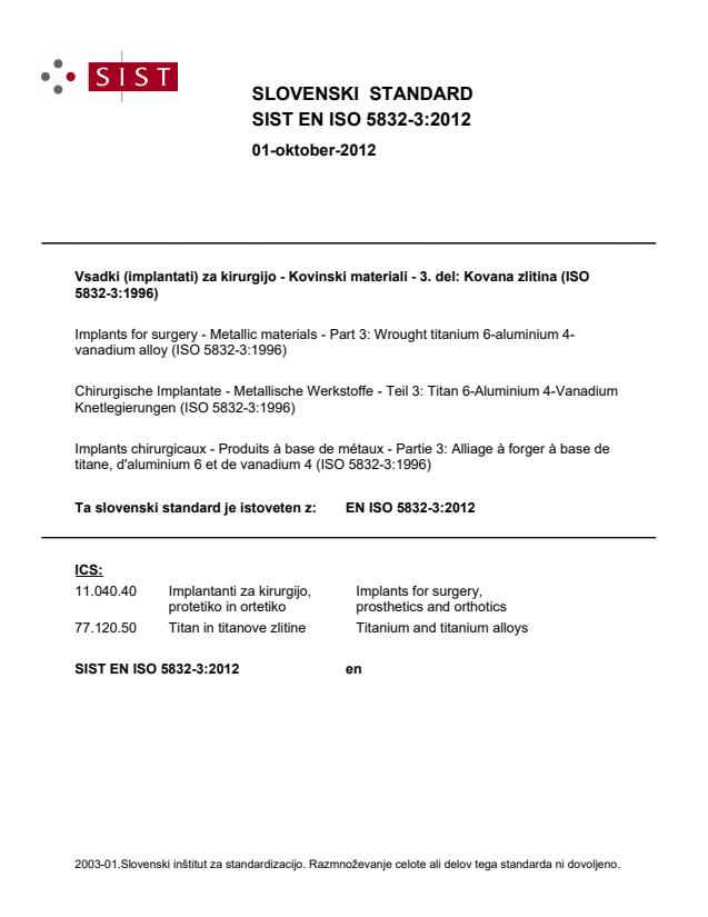 EN ISO 5832-3:2012
