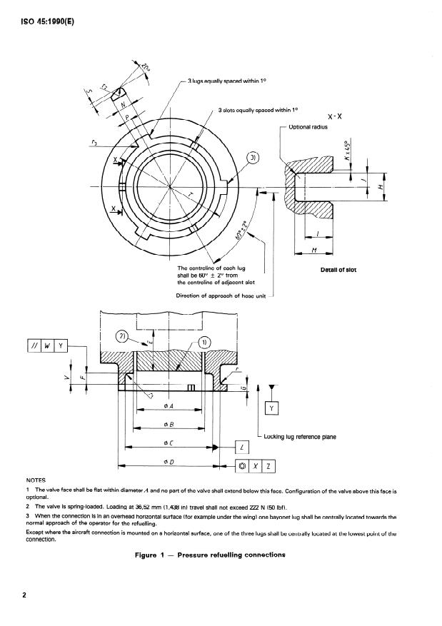 ISO 45:1990 ISO 45:1990 - Aircraft -- Pressure refuelling connections - Page 4 preview