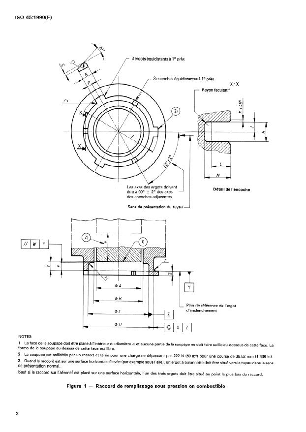 ISO 45:1990 ISO 45:1990 - Aéronefs -- Raccords de remplissage sous pression en combustible - Page 4 preview