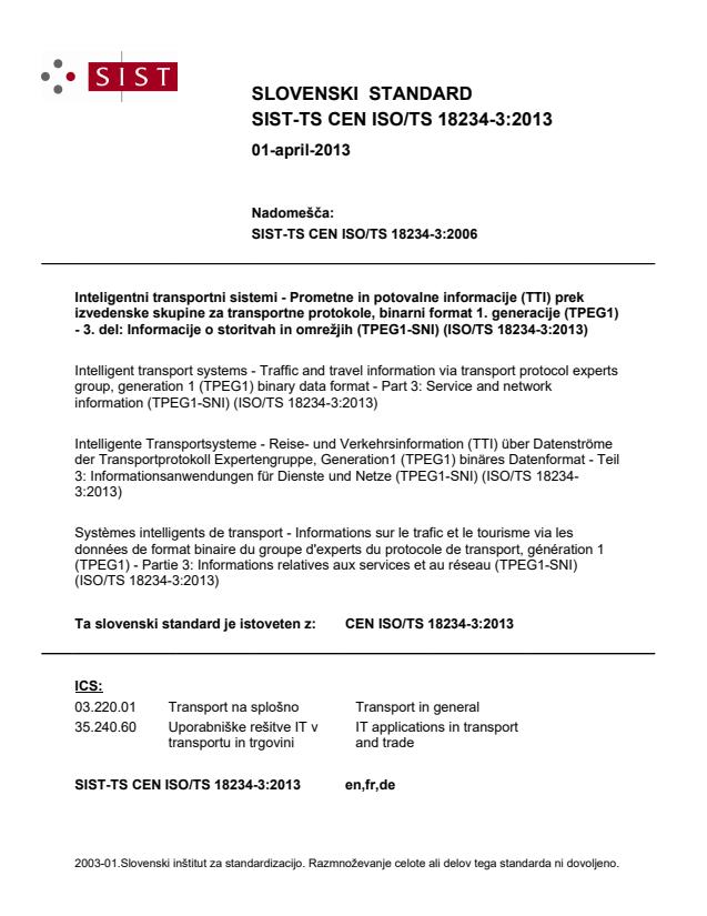 TS CEN ISO/TS 18234-3:2013