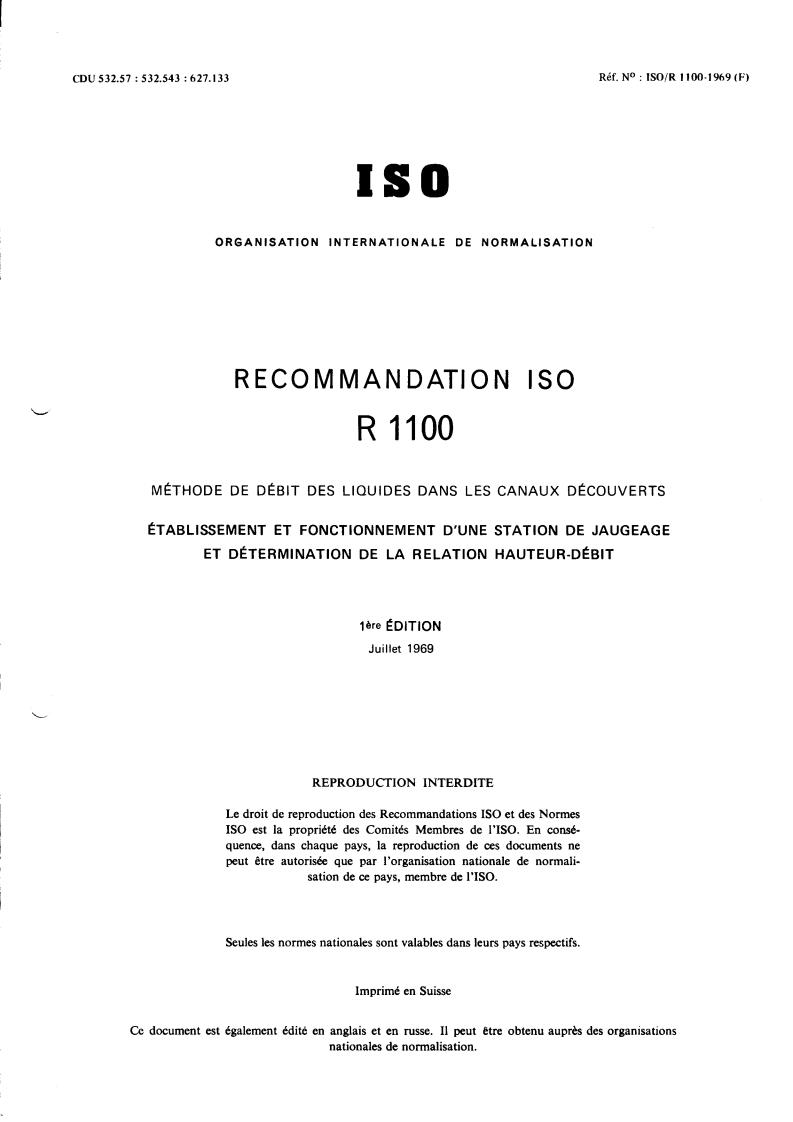 ISO/R 1100:1969 - Title missing - Legacy paper document
Released:1/1/1969