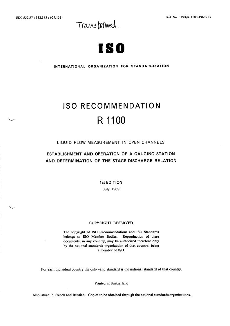 ISO/R 1100:1969 - Title missing - Legacy paper document
Released:1/1/1969