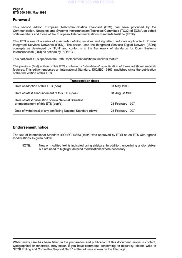 SIST ETS 300 258 E2:2005 SIST ETS 300 258 E2:2005 - Page 4 preview