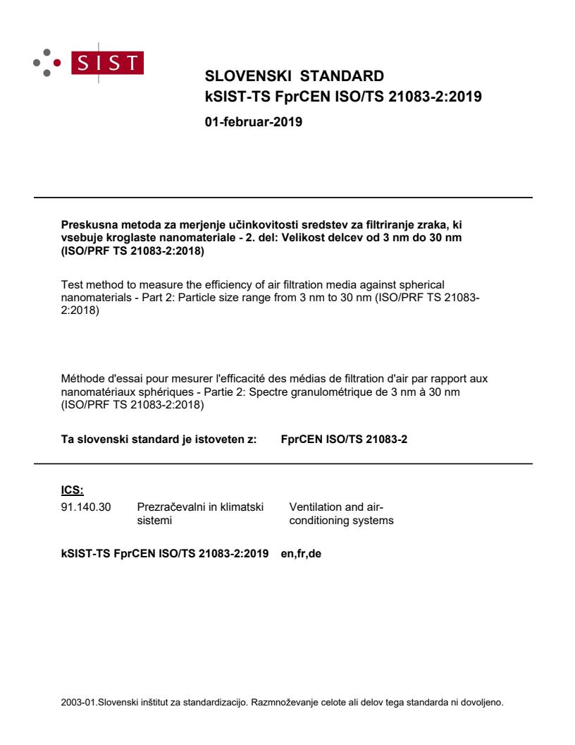 kTS FprCEN ISO/TS 21083-2:2019