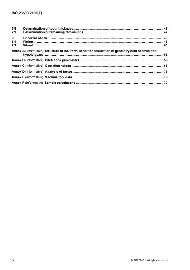 ISO 23509:2006 ISO 23509:2006 - Bevel and hypoid gear geometry - Page 4 preview