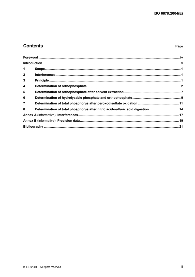 ISO 6878:2004 - Water quality — Determination of phosphorus — Ammonium molybdate spectrometric method
Released:6/2/2004