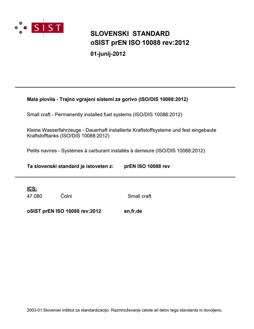 prEN ISO 10088 rev:2012