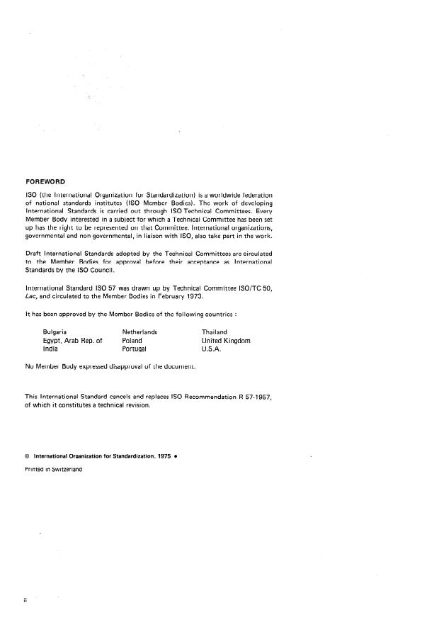 ISO 57:1975 ISO 57:1975 - Bleached lac -- Specification - Page 2 preview