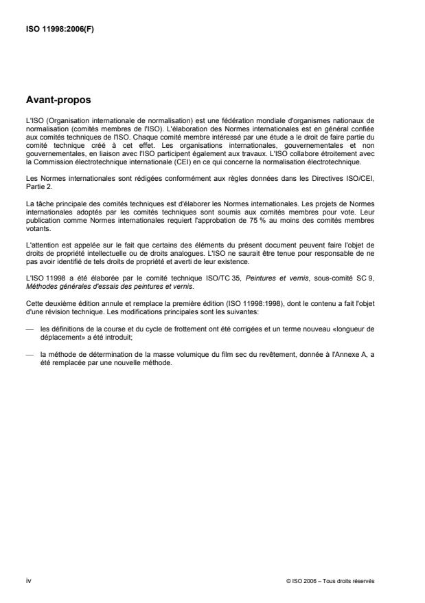 ISO 11998:2006 ISO 11998:2006 - Peintures et vernis -- Détermination de la résistance au frottement humide et de l'aptitude au nettoyage des revetements - Page 4 preview