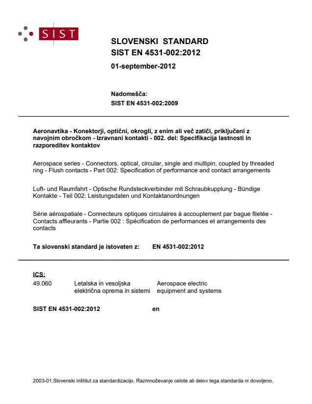 EN 4531-002:2012