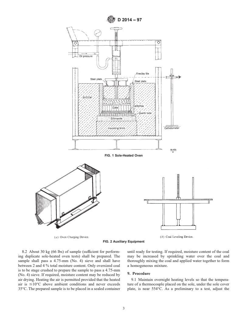 ASTM D2014-97 - Standard Test Method for Expansion or Contraction of Coal by the Sole-Heated Oven