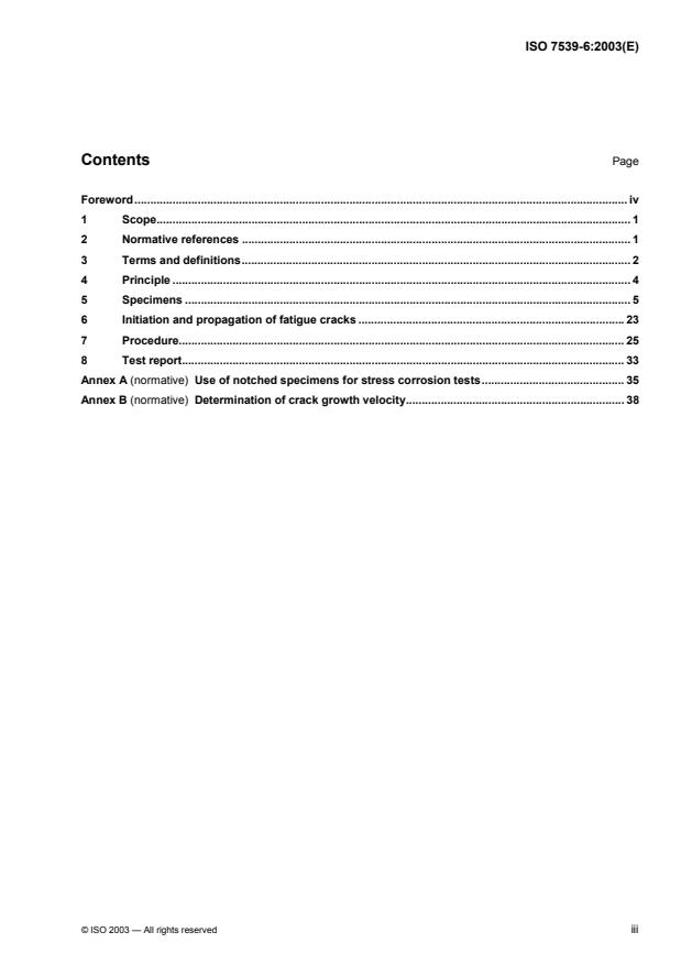ISO 7539-6:2003 - Corrosion of metals and alloys -- Stress corrosion testing