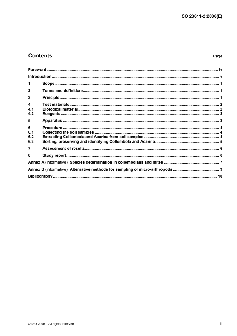 ISO 23611-2:2006 ISO 23611-2:2006 - Soil quality — Sampling of soil invertebrates — Part 2: Sampling and extraction of micro-arthropods (Collembola and Acarina)
Released:2/3/2006